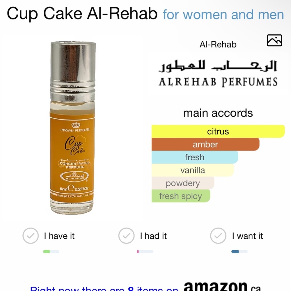 Cup Cake Concentrated Perfume oil by Al Rehab
